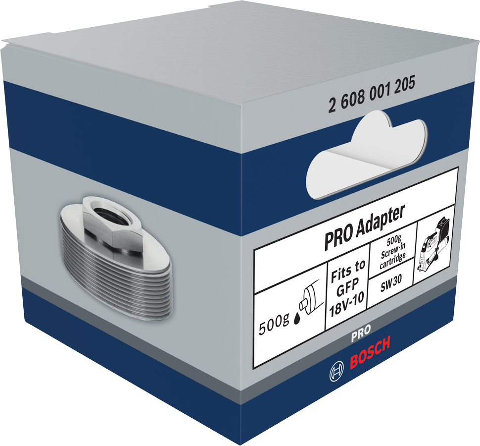 Bosch PRO Adapter 30 mm für Schraubkartusche für Fettpressen 500g