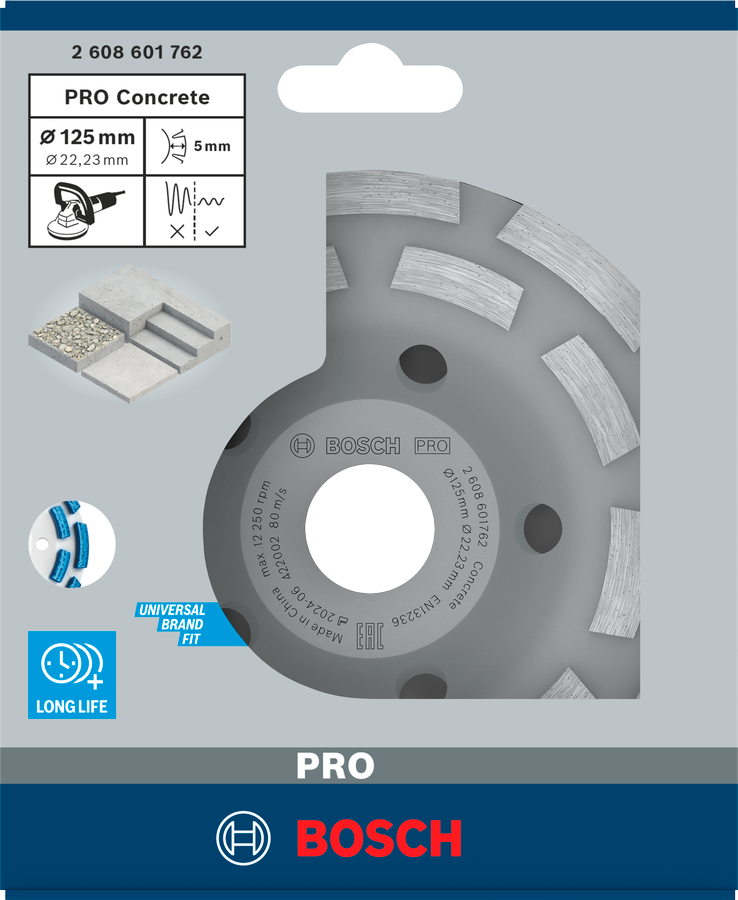 Bosch Pro Concrete Diamanttopfscheibe Ø 125x22.23 mm (2608601762)