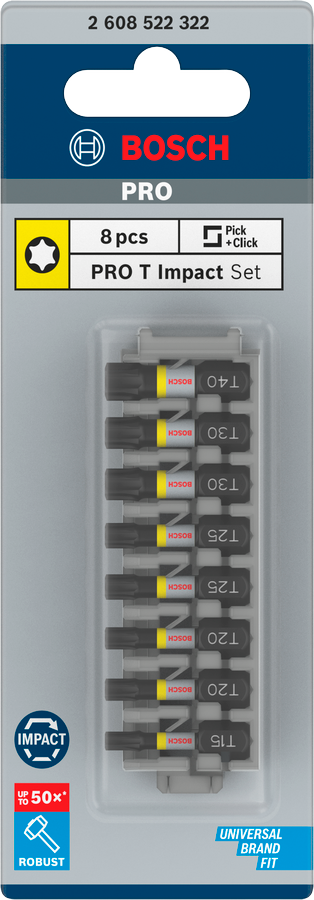 Bosch Pro Impact Control Schrauberbit-Set 8 tlg. (2608522322)