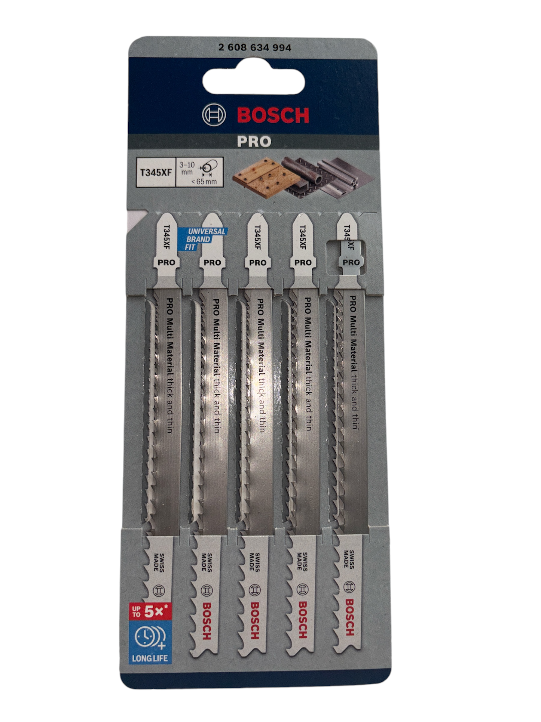 Bosch Pro Stichsägeblatt T 345 XF Multi Material thick and thin (2608634994)