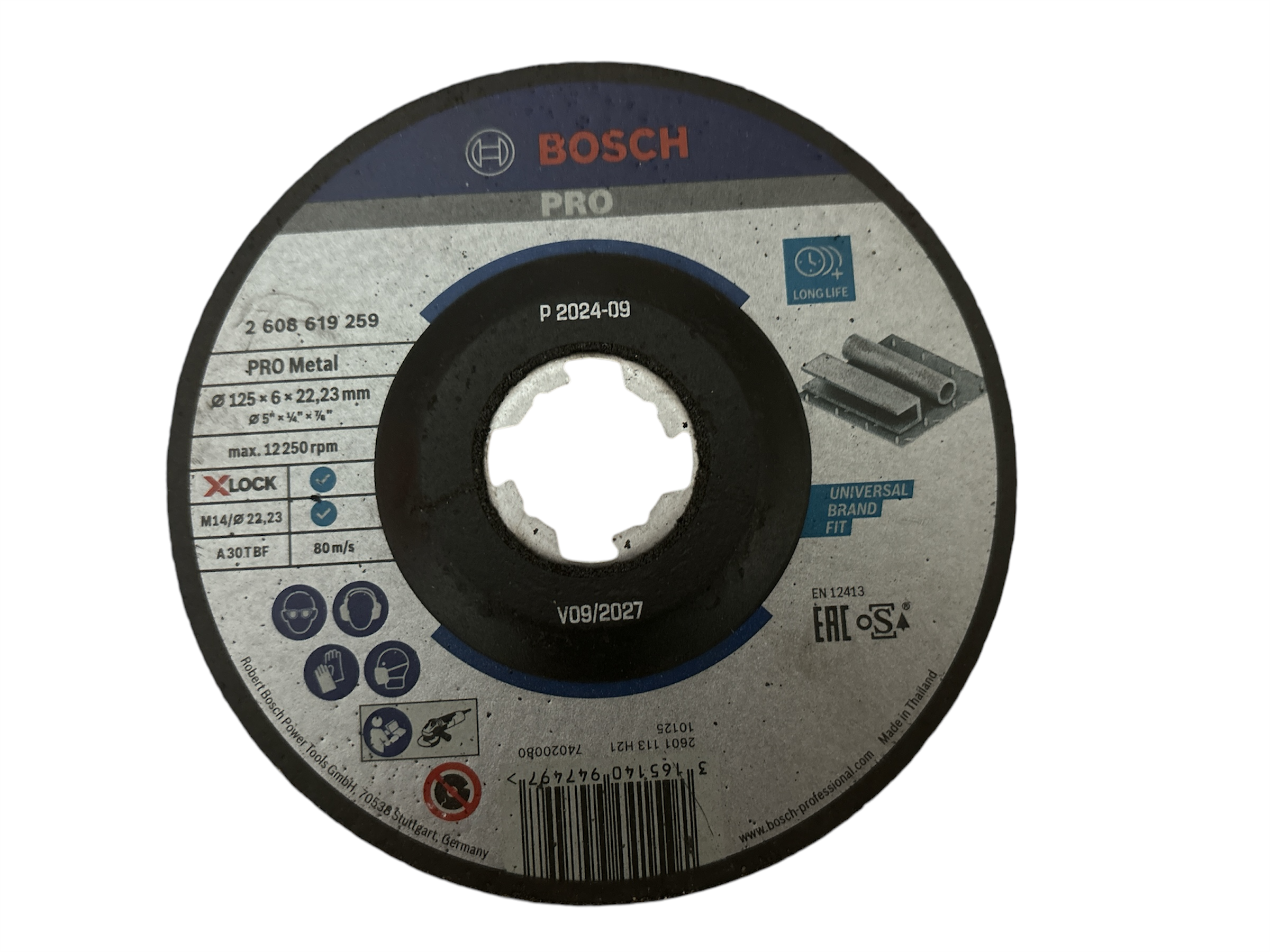 Bosch Pro X-Lock Expert for Metal Schruppscheibe Ø 125x6x22.23 mm (2608619259)