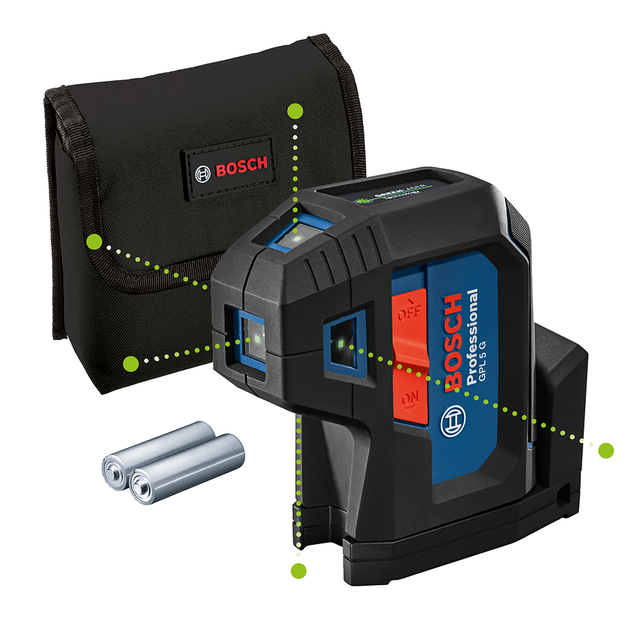 Bosch Professional GPL 5 G Punktlaser mit 2xAA Batterie im Karton (0601066P00)