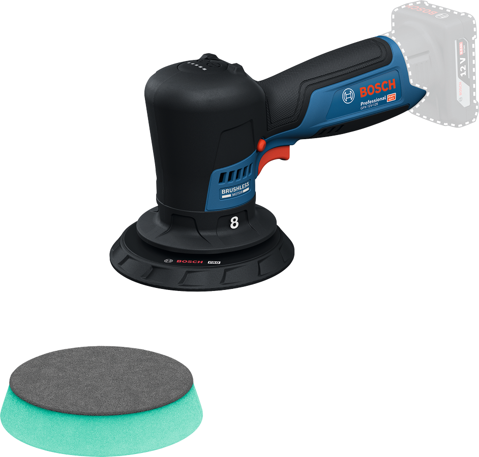 Bosch Professional GPX 12V-125 Akku-Exzenterpolierer 125mm ohne Akku/Lader (06019L4100)