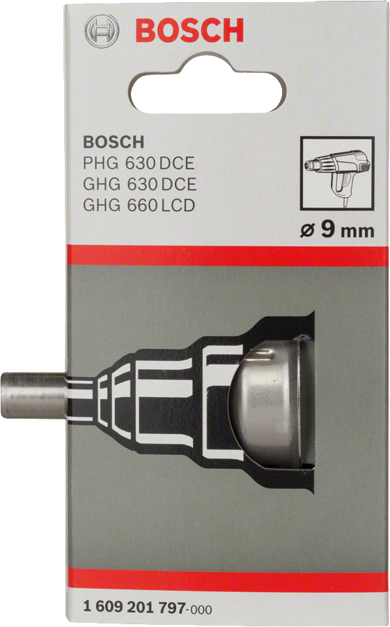 Bosch Reduzierdüse 9 mm für Bosch-Heißluftgebläse (1609201797)
