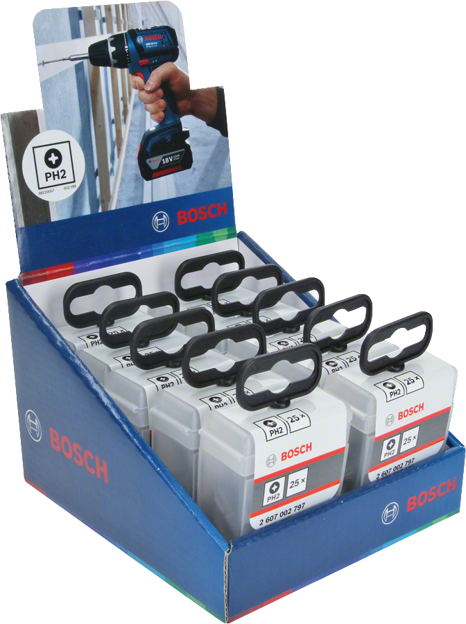 Bosch Schrauberbit Extra-Hart 1/4" PH2 x 25 mm in TicTac Box 25 Stk. (2607002797)
