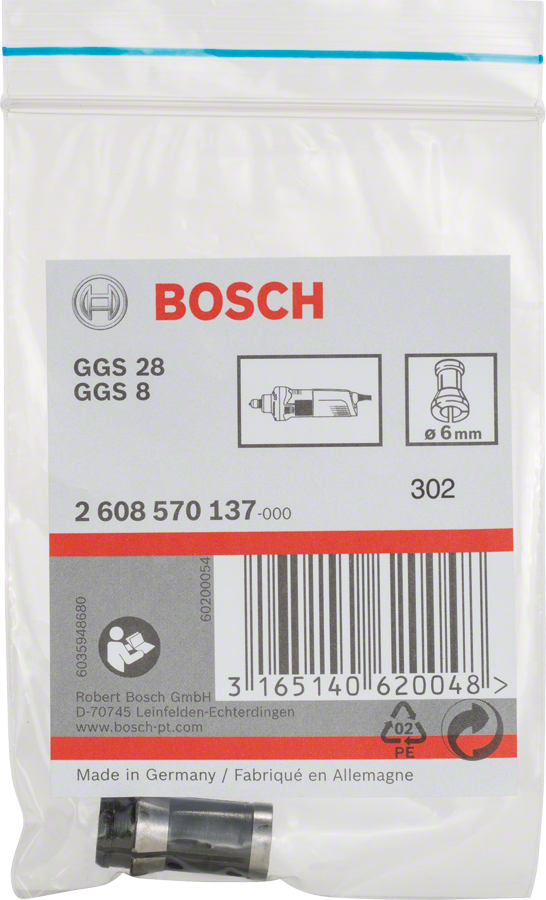Bosch Spannzange 6 mm ohne Spannmutter (2608570137)