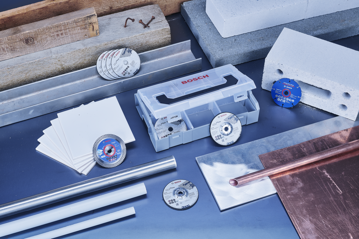 Bosch Trennscheiben Set Ø 76 mm in transparente Mini L-Boxx 7tlg. (061599764G)