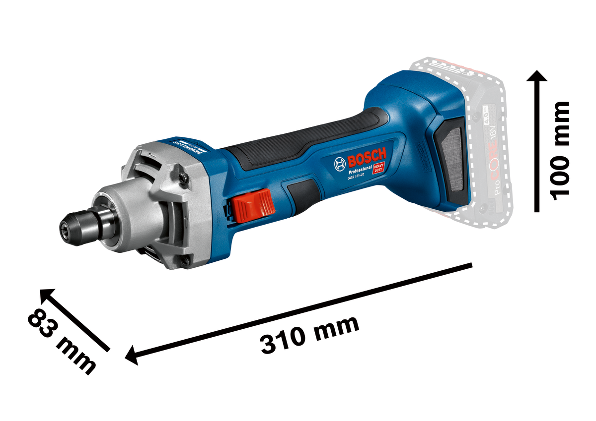 Bosch Professional GGS 18V-20 Akku-Geradschleifer bürstenlos ohne Akku/Lader in L-Boxx 136