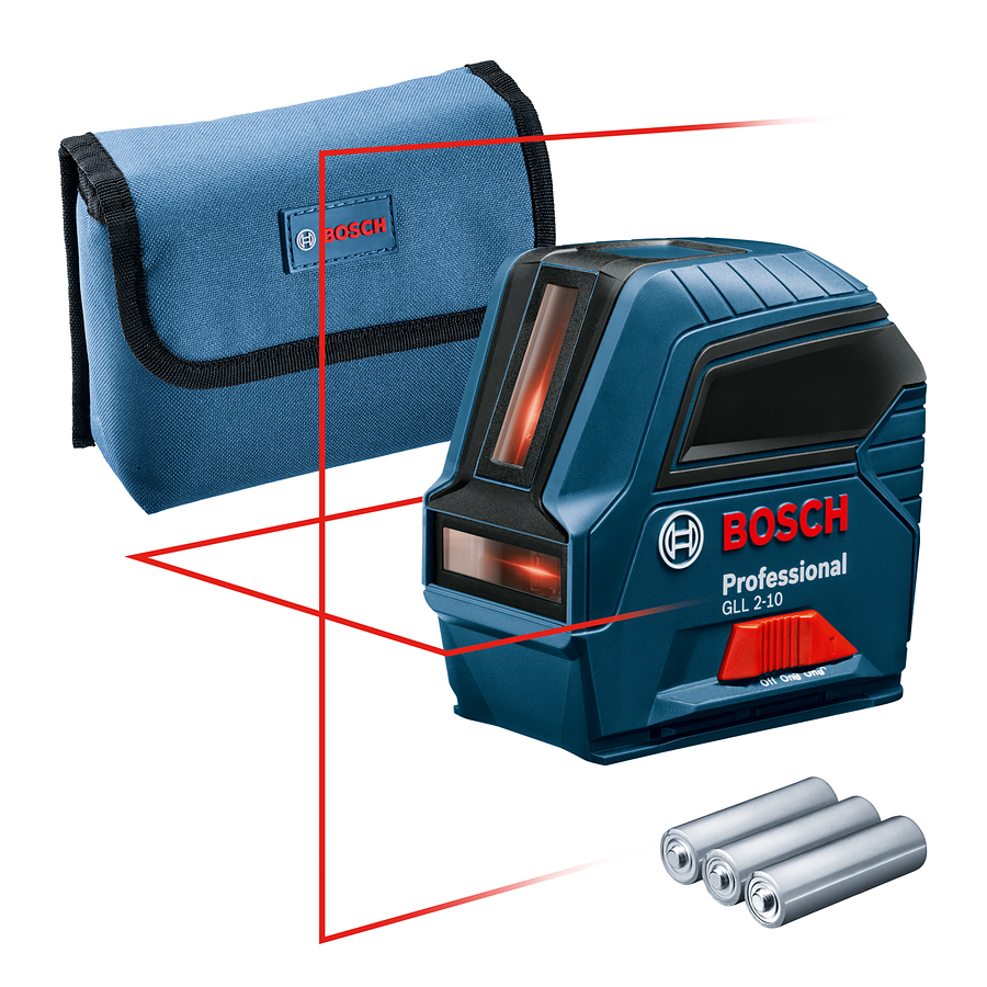 Bosch Professional GLL 2-10 Linienlaser rote Linien 10 m Arbeitsbereich im Karton