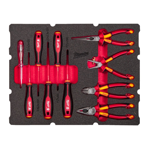 Milwaukee PACKOUT Einlage VDE Schraubendreher & Zangen 10 tlg. (4932493637)