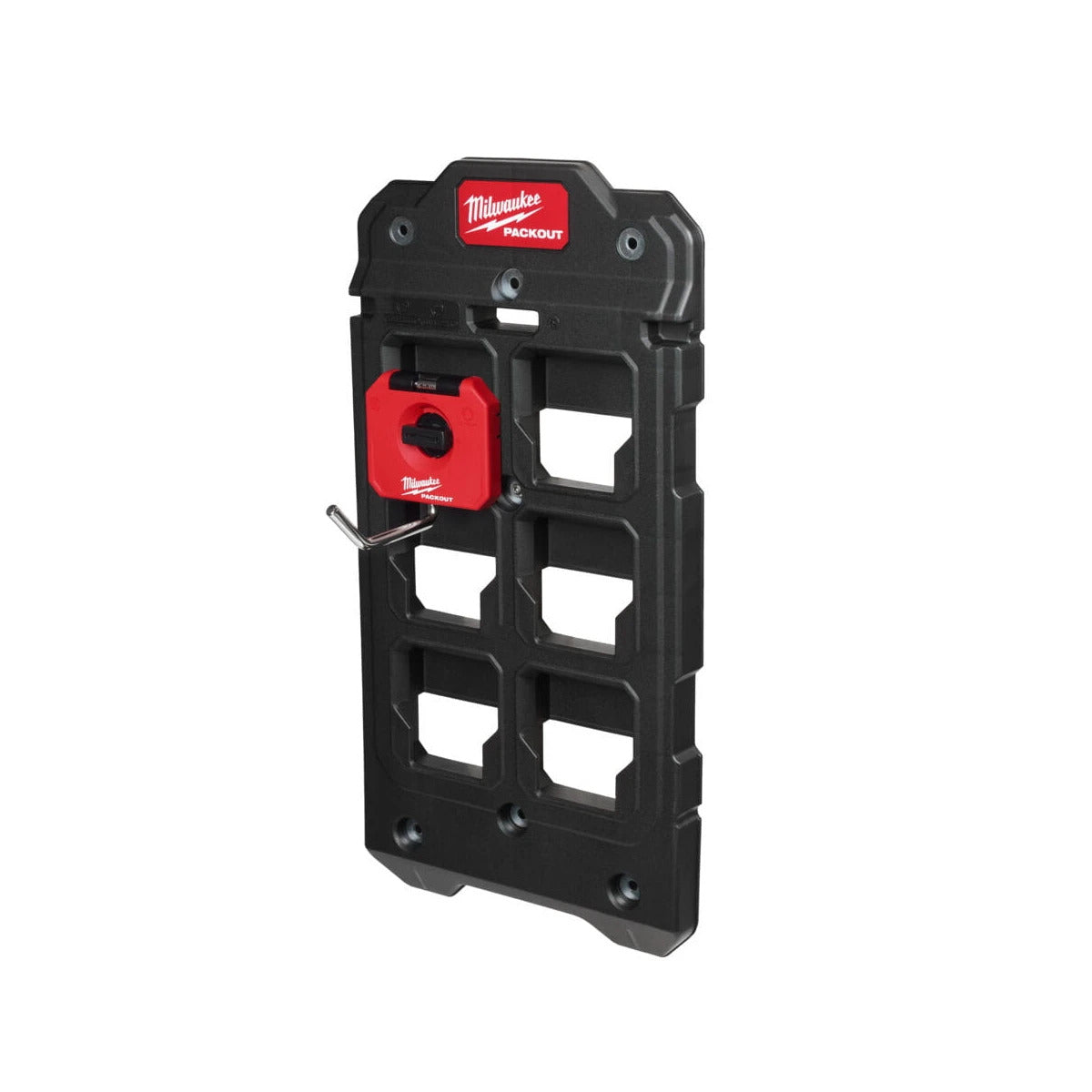 Milwaukee PACKOUT Einzelhaken aus Metall an Montageplatte (4932493383)