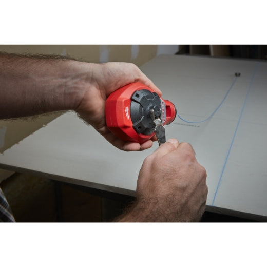 Milwaukee Schlagschnur 30 m, feine Linie mit blaue Kreide (4932493814)