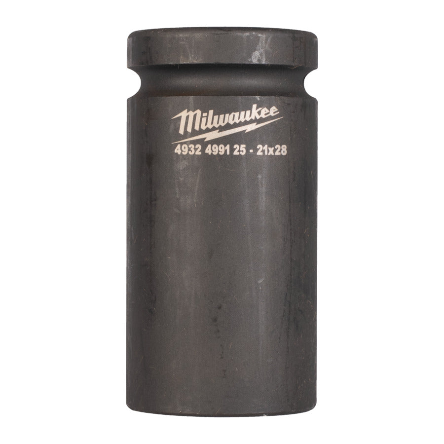 Milwaukee Shockwave Schlagnuss 1" 21x28 mm lang für Gleisbau (4932499125)
