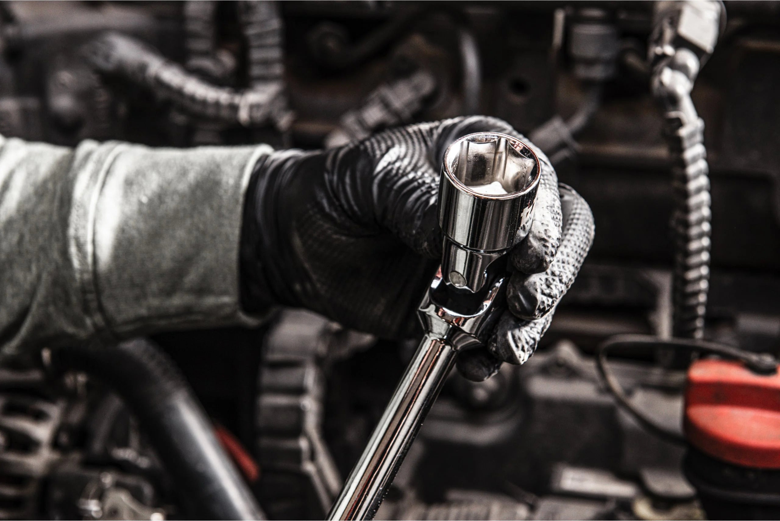 Milwaukee T-Gelenkschlüssel mit schwenkbarem Steckschlüssel Set, metrisch 7 tlg. (4932492674)