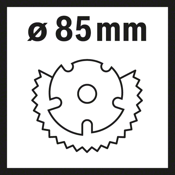 Schnitttiefen für Segmentsägeblätter Ø 85 mm