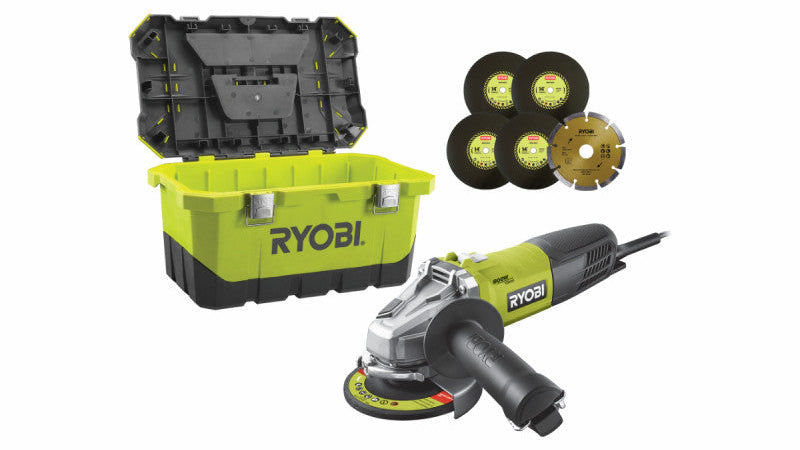 RYOBI RAG800-125TA6 Winkelschleifer 800W 125 mm in Werkzeugbox (5133003686)