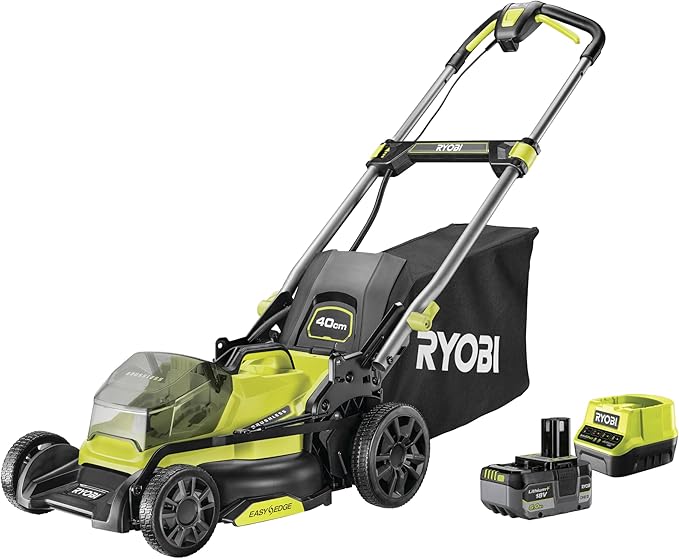 RYOBI RY18LMX40C-150 Brushless Akku-Rasenmäher 40cm Schnittbreite mit 1x 5,0 Ah Akku / Lader (5133006289)