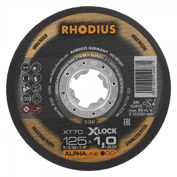 Rhodius X-LOCK Trennscheibe XT70 Ø 125x1.0x22.23 mm