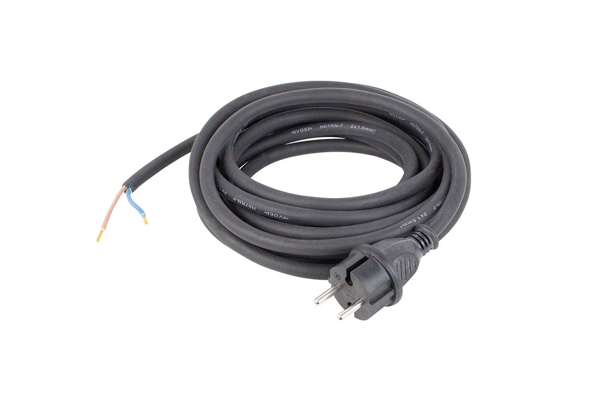 Schwabe Bohrmaschinen - Gummischlauchleitung 5m H05RN-F 2x1,0mm² schwarz 230 V 16 A