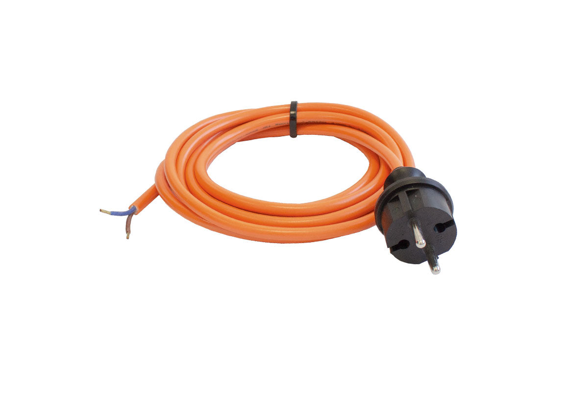 Schwabe Pur-Baustellen-Anschlussleitung / Zuleitung 5 m H05BQ-F 2x1,0 orange 230 V 16 A