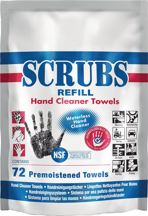 Scrubs Handreinigungstuch Hand Wipes Handreiniger Reiniger Nachfüllpackung 72 Stk. (9000474002)
