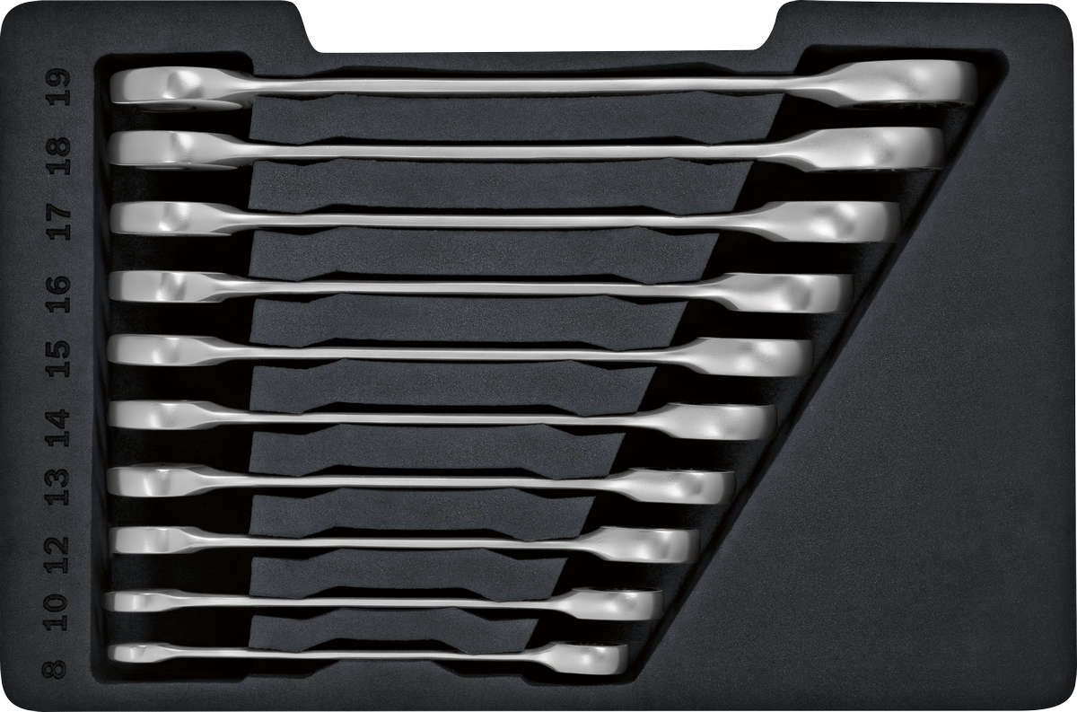 Bosch Ring-Maulschlüssel PRO SpannerSet 8 - 19 mm in Schaumstoff