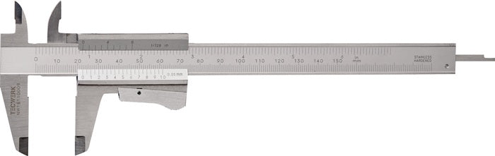 TECWERK Taschenmessschieber DIN 862 150 mm mit Momentfeststellung eckig (2000851010)