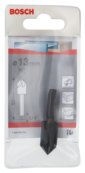 Bosch Professional Kegelsenker mit 1/4" 50 mm Sechskantschaft Ø 13 mm