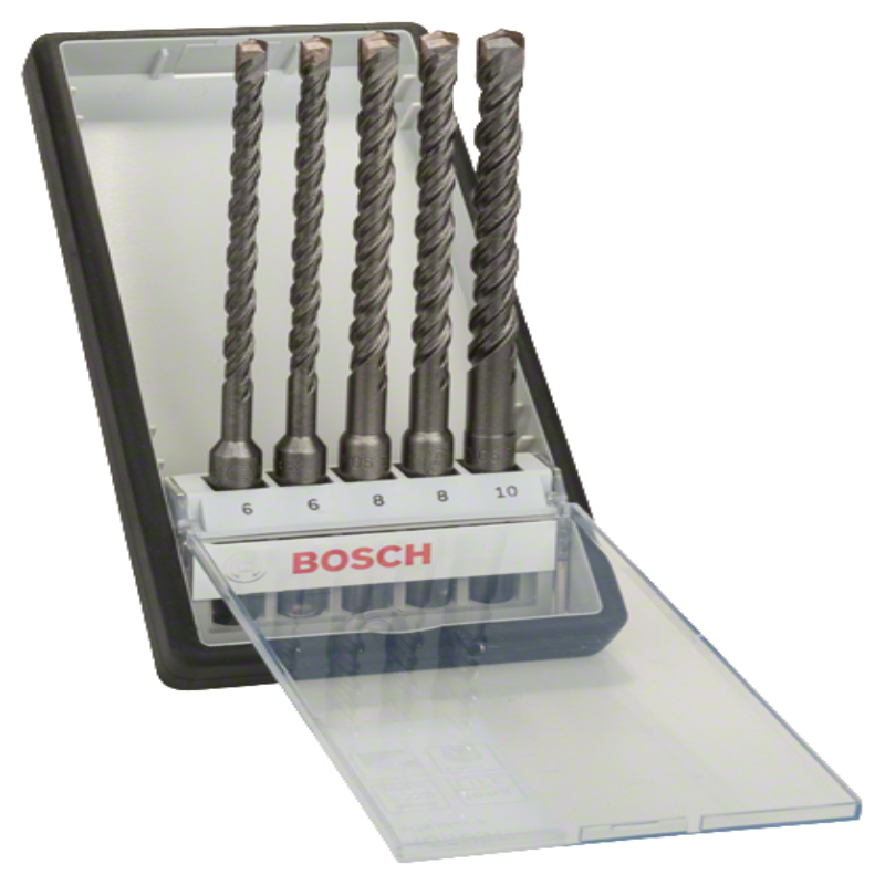 Bosch Professional SDS-plus-5 Hammerbohrer-Set Ø 6/6/8/8/10 mm mit Activteq-Zentrierspitze