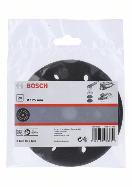 Bosch Professional Schleiftellerschoner / Zwischenscheibe Ø 125 mm für Exzenterschleifer schützt den Stützteller 2 Stück