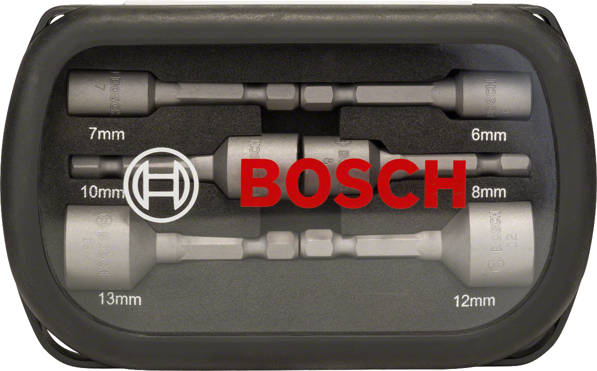 Bosch Extra Hart-Steckschlüssel-Set 1/4" SW 6 – 13 mm  Länge 50mm 6tlg.