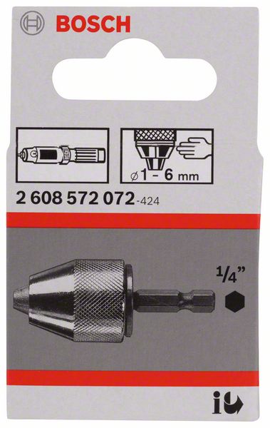 Bosch DIY Schnellspannbohrfutter 1/4" bis zu 6 mm für IXO und PSR 2.4 V / 3.6 V