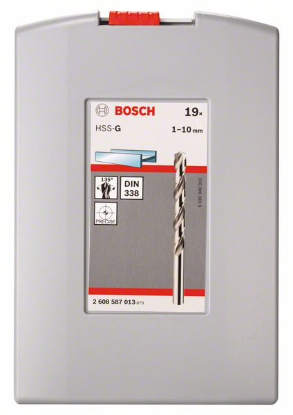 Bosch Metallbohrer-Set HSS-G DIN 338 Ø 1-10 mm in Kassette