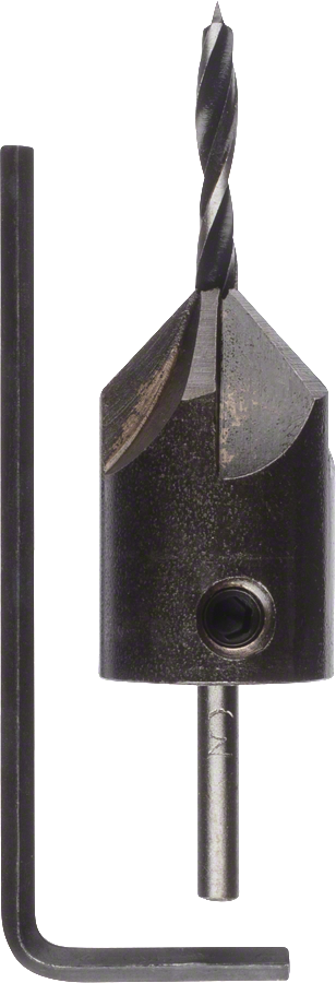 Bosch Holzspiralbohrer mit Senker / Sechskant-Stiftschlüssel Ø 3 - 12 mm