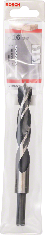 Bosch Holzspiralbohrer Standard mit Zentrierspitze Ø 16x105x160 mm