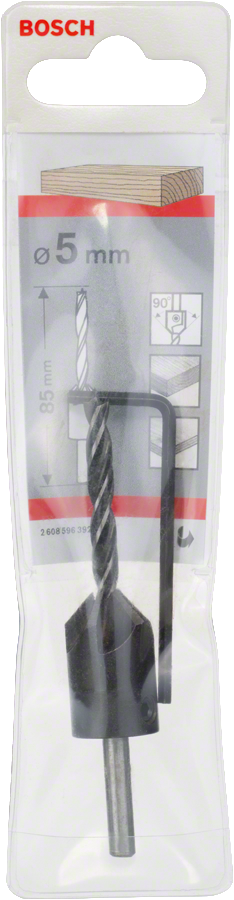 Bosch Holzspiralbohrer mit Senker / Sechskant-Stiftschlüssel Ø 3 - 12 mm