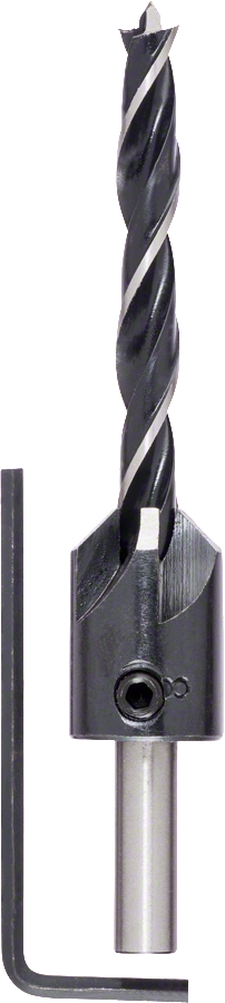 Bosch Holzspiralbohrer mit Senker / Sechskant-Stiftschlüssel Ø 3 - 12 mm