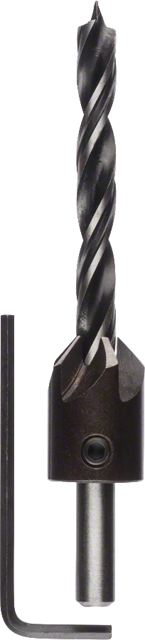 Bosch Holzspiralbohrer mit Senker / Sechskant-Stiftschlüssel Ø 3 - 12 mm