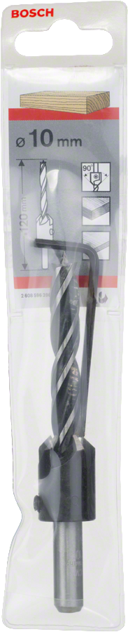 Bosch Holzspiralbohrer mit Senker / Sechskant-Stiftschlüssel Ø 3 - 12 mm
