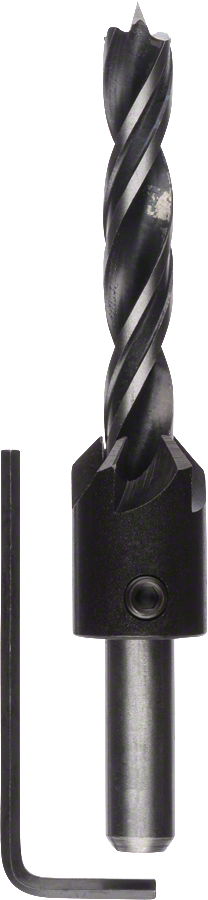 Bosch Holzspiralbohrer mit Senker / Sechskant-Stiftschlüssel Ø 3 - 12 mm