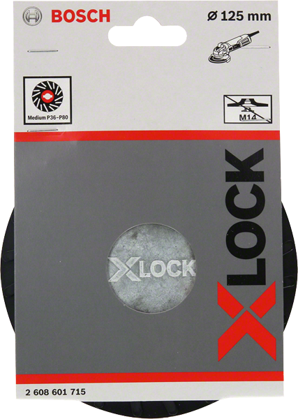 Bosch Professional X-Lock Stützteller / Schleifplatte mit Clip Ø 125 mm mittelhart