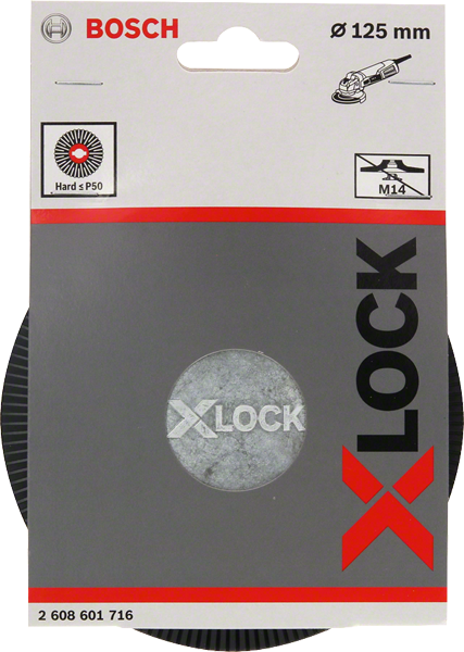 Bosch X-Lock Stützteller / Schleifplatte mit Clip Ø 125 mm hart