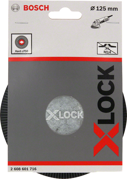 Bosch Professional X-Lock Stützteller / Schleifplatte mit Clip Ø 125 mm hart