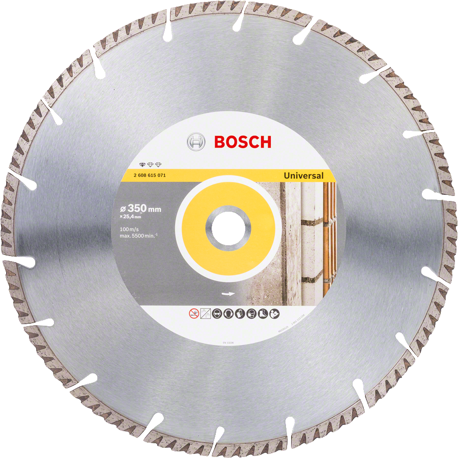 Bosch Professional Diamanttrennscheibe Standard for Universal Ø 350x25.4 mm für Beton und Mauerwerk