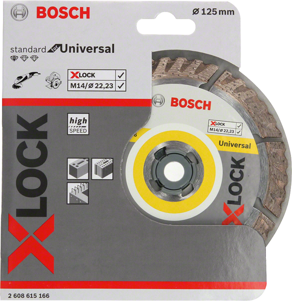 Bosch Professional X-Lock Trennscheibe Standard for Universal Ø 125 mm für Baumaterial