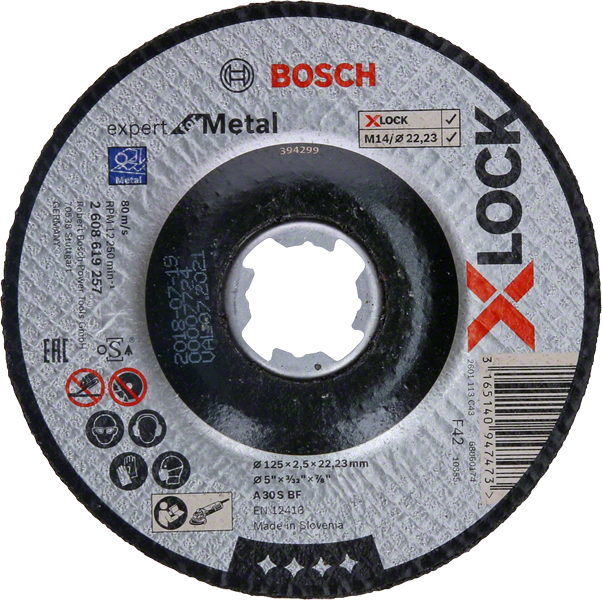 Bosch Professional X-Lock Trennscheibe Expert for Metal Ø 125x2.5x22.23 mm gekröpft