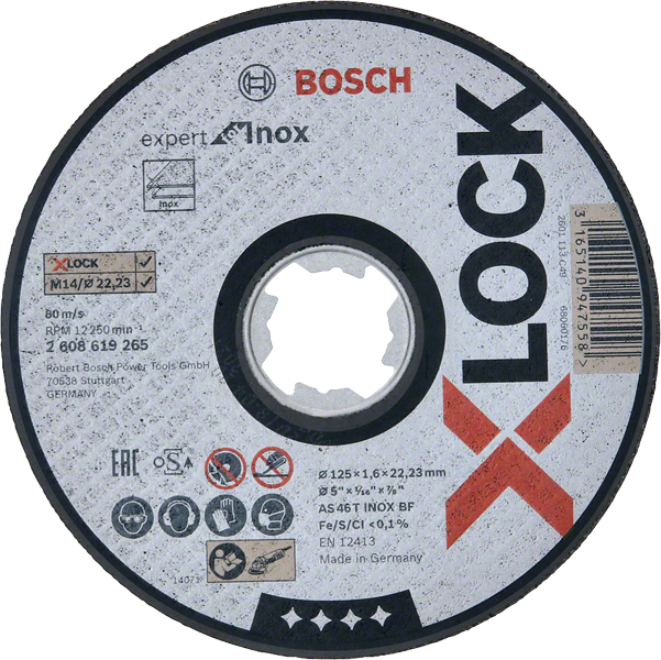 Bosch X-Lock Expert for Inox Trennscheibe Ø 125x1.6x22.23 mm ideal für Stahl