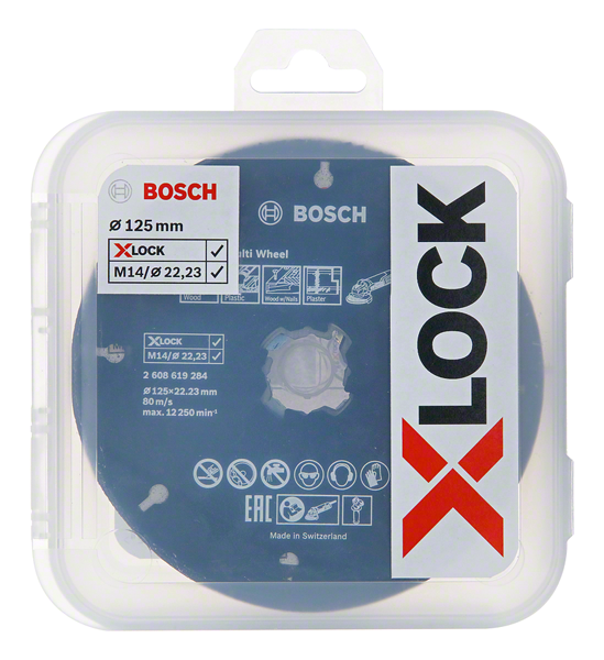 Bosch Professional X-Lock Trenn- und Fächerschleifscheiben-Set 125 mm mit Trennscheiben, Fächerschleifscheibe und Carbide Trennscheibe