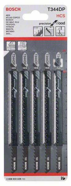 Bosch Stichsägeblatt T 344 DP Precision for Wood für Bauholz