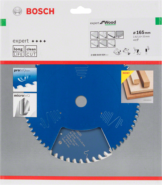 Bosch Expert for Wood Kreissägeblatt 165/20 48 Zähne Holz